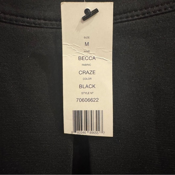 NWT Theory Black Becca Pleated Shift Dress  Size M - Picture 9 of 11
